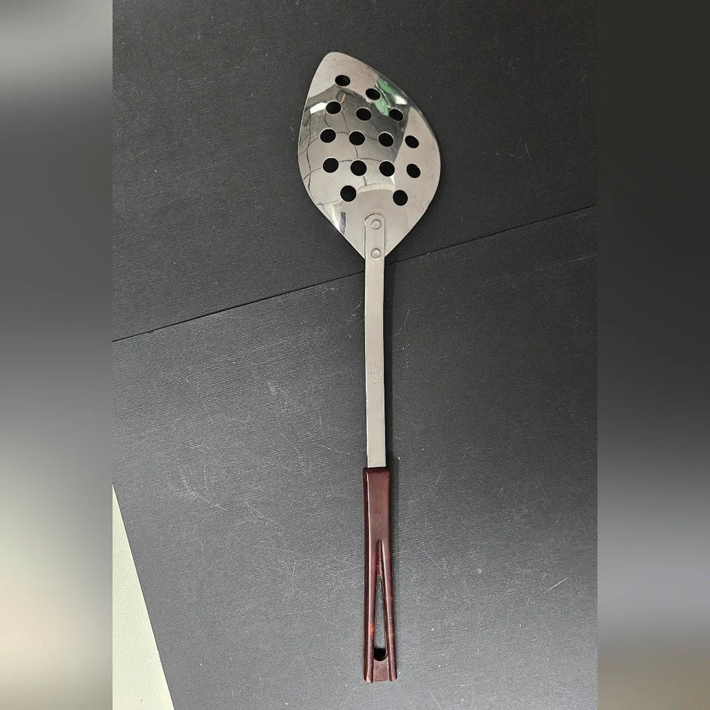 Vintage Stanhome Stainless Slotted Cooking Spoon